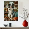 thumbnail image 5 of Funny Dog Kitchen Wall Art - Dining Room Wall Decor - Border Collie Cooking Food Canvas Prints for Farmhouse Kitchen Decor, Modern Restaurant Painting Artwork, 5 of 6