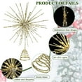 thumbnail image 4 of Large Christmas Starburst Tree Topper with 20 LED Lights 12 Inch Glitter Christmas Star Tree Topper Sparkle Lighted Xmas Burst Home Treetop Ornament for Tree Party Decorations (Gold), 4 of 9