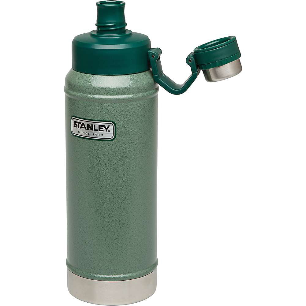 STANLEY 25 oz Hammertone Green Double Wall Vacuum Insulated Solid Print  Stainless Steel Water Bottle with Wide Mouth Lid 