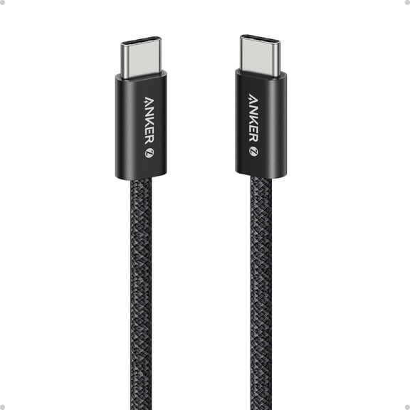 Anker Zolo USB C to USB C Cable, Braided and Dirt-Free Type-C Fast Charging Cable, Slim Connector