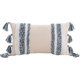 thumbnail image 1 of Nvzi Fundas de almohada lumbar con borlas y bordado geométrico de 12 x 20 pulgadas, estilo bohemio, para decoración del hogar (azul marino, 12 x 20 pulgadas), 1 of 5
