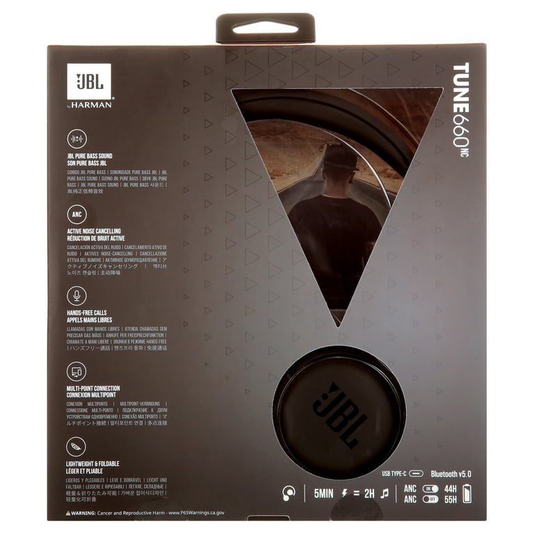 JBL Tune 660NC - Wireless, on-ear, active noise-cancelling headphones. - Black JBL Tune 660NC - Wireless, on-ear, active noise-cancelling headphones. - Black
