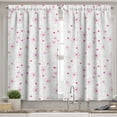 thumbnail image 2 of Ambesonne Spring Valance & Curtain, Pattern with Flowers, 55"x30", Magenta Fuchsia White, 2 of 7