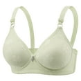 thumbnail image 2 of Bras for Older Women Summer V Neck Floral Jacquard Wireless Push Up Bralettes Comfortable Everyday Bra, 2 of 8