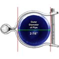 thumbnail image 2 of 2-7/8"" Chain Link Fence Gate Post Hinge - Use For 2-7/8"" Outside Diameter Post/Pipe - Galvanized Chain Link Post Gate Hinge - Nut/Bolt Included For Hinge (2 Pack), 2 of 5