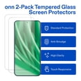 thumbnail image 3 of onn 2-Pack Tempered Glass Screen Protectors for Samsung Galaxy S25 FE, Standard Drop & Scratch Protection, Includes Easy Application Frame, 3 of 5