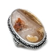 thumbnail image 2 of Natural Crazy Lace Agate Handmade 925 Sterling Silver Ring Size 8.5, 2 of 2