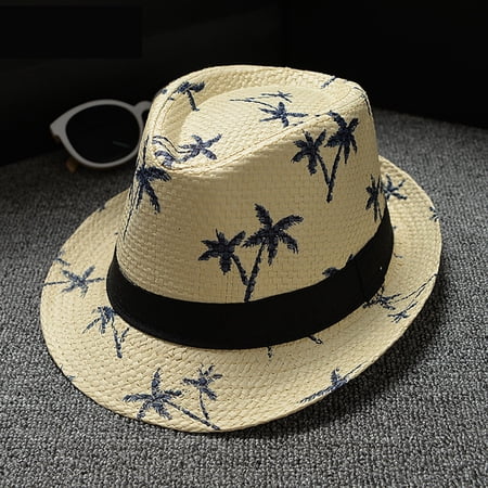 Kelon Classic Panama Hat Unisex Wide Brim Dress Hat Casual Outdoor Sunshade Headwear One Size Sun Hats