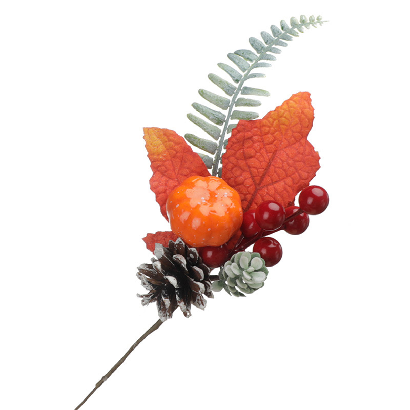 Yixiang 12Pack Artificial Christmas Picks Assorted Red Berry Picks Stems Faux Pine Picks Spray with Pinecones Apples Holly Leaves for Christmas