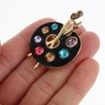 thumbnail image 5 of MUSEYA Artistic Women Brooch Paint Palette Brooch 1Pcs in Black Zinc Alloy for Special Occasions, 5 of 8