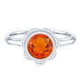 thumbnail image 4 of Rosec Jewels Real Fire Opal Flower Engagement Ring - Bezel Set Opal Solitaire Ring - 1.6 Carat - AAA Grade - with Jewelry Box, 925 Sterling Silver, US 4.00, 4 of 9