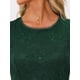 thumbnail image 5 of Vestido sin mangas de encaje Inspire Chic para cóctel de mujer, con dobladillo asimétrico y volantes en forma de cola de pez, talla XL, verde oscuro, 5 of 6