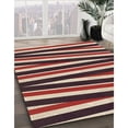 thumbnail image 3 of Ahgly Company Machine Washable Indoor Round Transitional Burgundy Red Area Rugs, 4' Round, 3 of 7