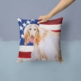 thumbnail image 2 of Carolines Treasures BB9702PW1414 Afghan Hound Patriotic Fabric Decorative Pillow  14Hx14W multicolor, 2 of 4