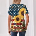 thumbnail image 5 of USA 250th Celebration Printing Patterns Women's T-Shirts Casual Loose Short Sleeve V Neck Tops Party Outdoor Tee Shirts, 5 of 5