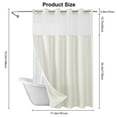 thumbnail image 2 of STAROAD White No Hooks Required Shower Curtain with Snap in Liner - Waffle Weave,Hotel Grade,Spa Like Bath Curtain,71W x 74H, 2 of 6