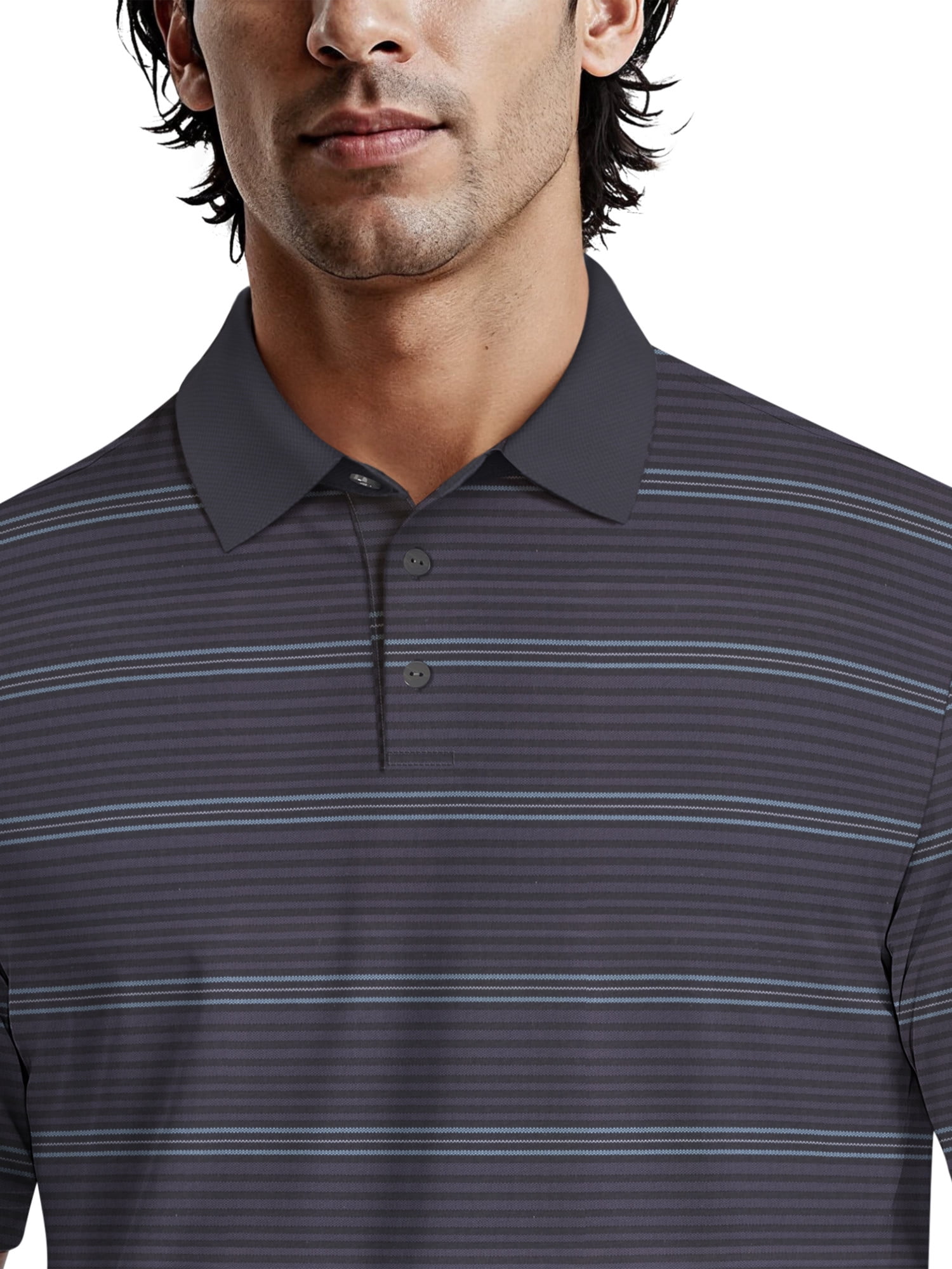 Ben Hogan Men's & Big Men's Performance Proper Stripe Short Sleeve Polo Shirt, up to 5XL