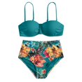 thumbnail image 5 of MKLEKYY Trajes De Baño Completo Mujer Womens Bikini Sets High Waisted Two Piece Swimsuits Floral Print Swimwear Swimsuits, 5 of 5