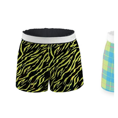 Soffe Girls Novelty Printed Authentic Short 2 Pack Bundle