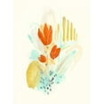 thumbnail image 2 of Vess, June Erica 25x32 White Modern Wood Framed Museum Art Print Titled - Bouquet Moderne II, 2 of 4