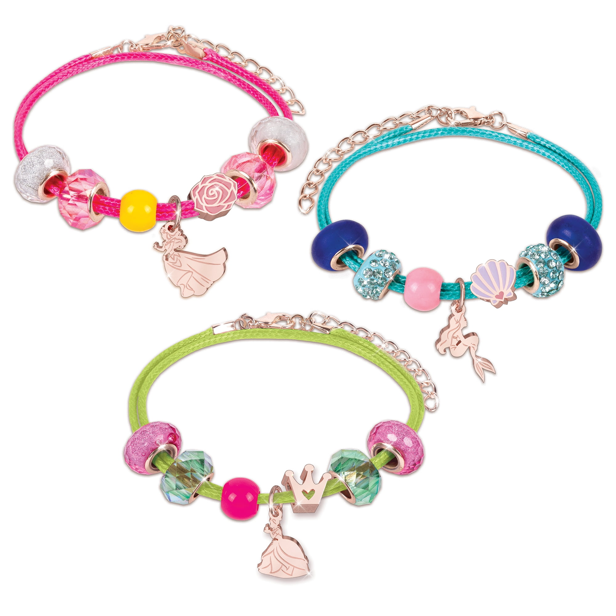 Disney Princess: Royal DIY Jewels & Gems- Create 3 Stunning Bracelets, 26 Pieces, Tweens & Girls 8+ years