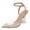 Nude, variant on FSJ Women Classic Pointed Closed Toe Pumps Clear Chunky Block High Heel Ankle Strap Sandals Comfort Daily Work Shoes Size 8 Black