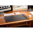 thumbnail image 2 of Black Leather 22 x 14 Side-Rail Desk Pad, 2 of 5
