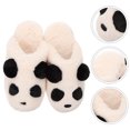 thumbnail image 3 of 1 par de pantuflas mullidas para interiores, pantuflas peludas con diseño de panda de dibujos animados, lindas pantuflas, 3 of 7