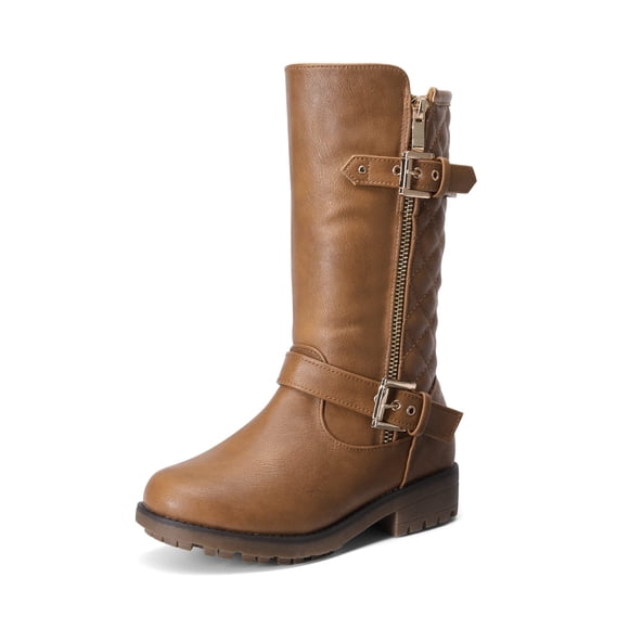Botas de Invierno Altas para Niñas DREAM PAIRS con Piel Sintética Color Tan