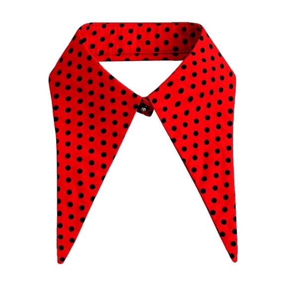 Fashionable Red Polka Dot Detachable Collar with Exaggerated Design and Stylish Appeal, Versatile Decorative Collar, Fake Collar