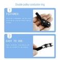 thumbnail image 1 of Accessoires de Canne à Pêche Roue de Poulie Fil Taille Précise Dispositif de Guidage Double Rouleau Composant Modifié Accessoire 4.5, 1 of 1