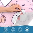 thumbnail image 3 of Yayeee Kitchen Curtains Tier Pair Light Filtering 27"x36" Rod Pocket Short Cafe Window Panel, Pink Halloween, 3 of 7