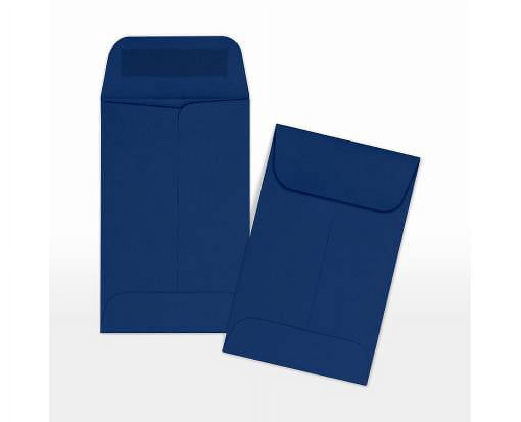 LUXPaper #1 Coin Envelopes w/ Moistenable Glue, Navy Blue, 2 1/4in x 3 1/2in, 80lb, 50/Pack
