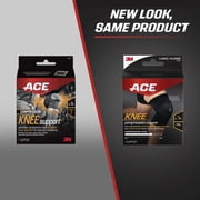ACE Brand Compression Knee Support, L/XL, Black, 1 Support