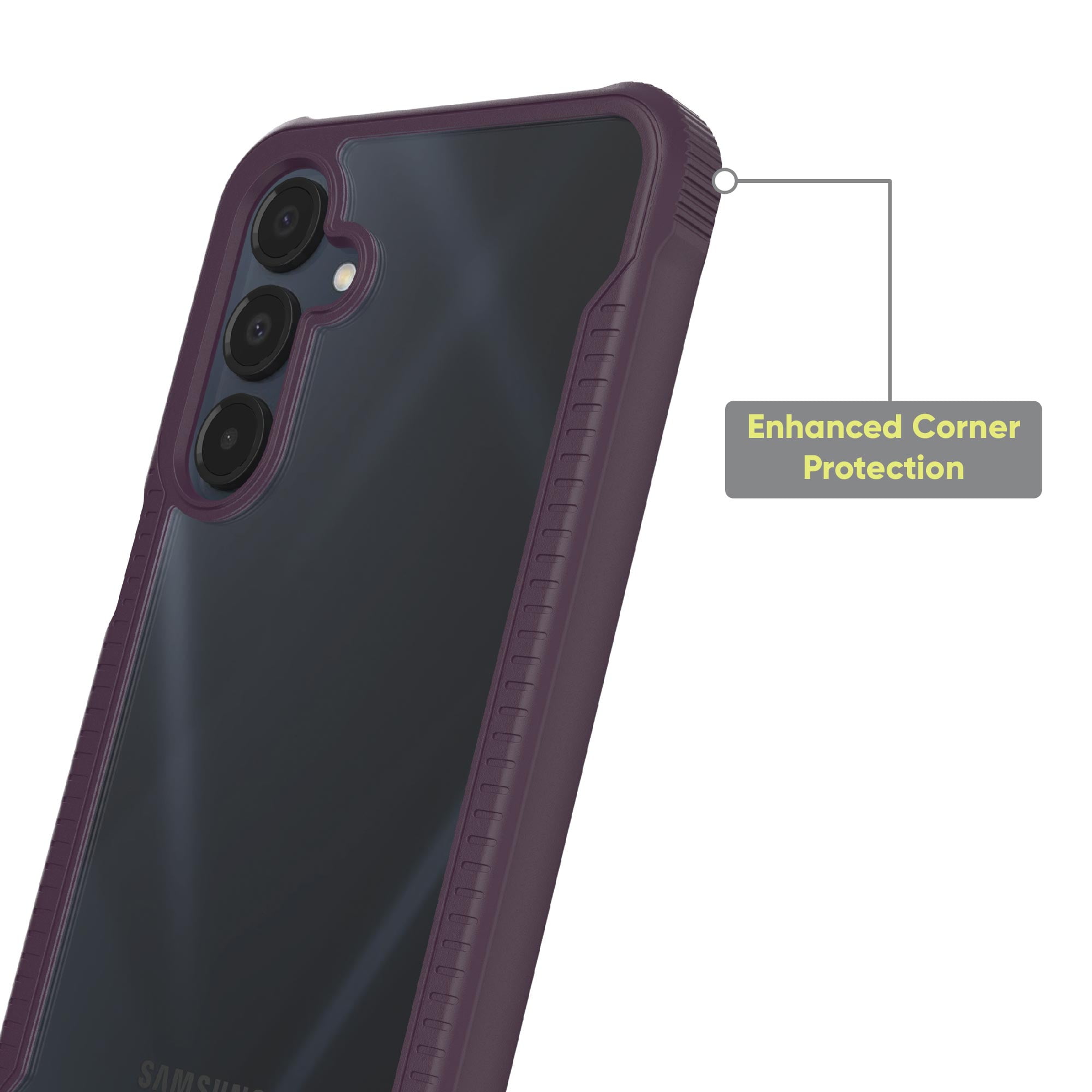 onn Dual-Layer Phone Case for Samsung Galaxy A16 5G - Purple/Clear