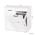 thumbnail image 5 of New Tilt Out Trash Can Cabinet for Removable 2 Bins, Hidden Recycle Garbage Bin Enclosure, Wooden Double Laundry Cabinet for Kitchen, Bathroom, Laundry Room, 5 of 8