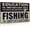 But Fishing Is Importanter, variant on Please Leave Packages Here Metal Sign, Package Delivery Decor, Indoor/Outdoor Use for Front Door, Business, 12x8 Inches