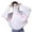 White, variant on Mdesiwst Women Sunscreen Coat Zipper Opening Hooded Face Nack Protection Ice Silk Anti-UV Thin Soft Breathable Long Sleeve Color Matching Cycling Camping Jacket