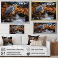 thumbnail image 4 of Designart "Heron Reflections Of beauty" Animals Floater Framed Wall Art Living Room, 4 of 7