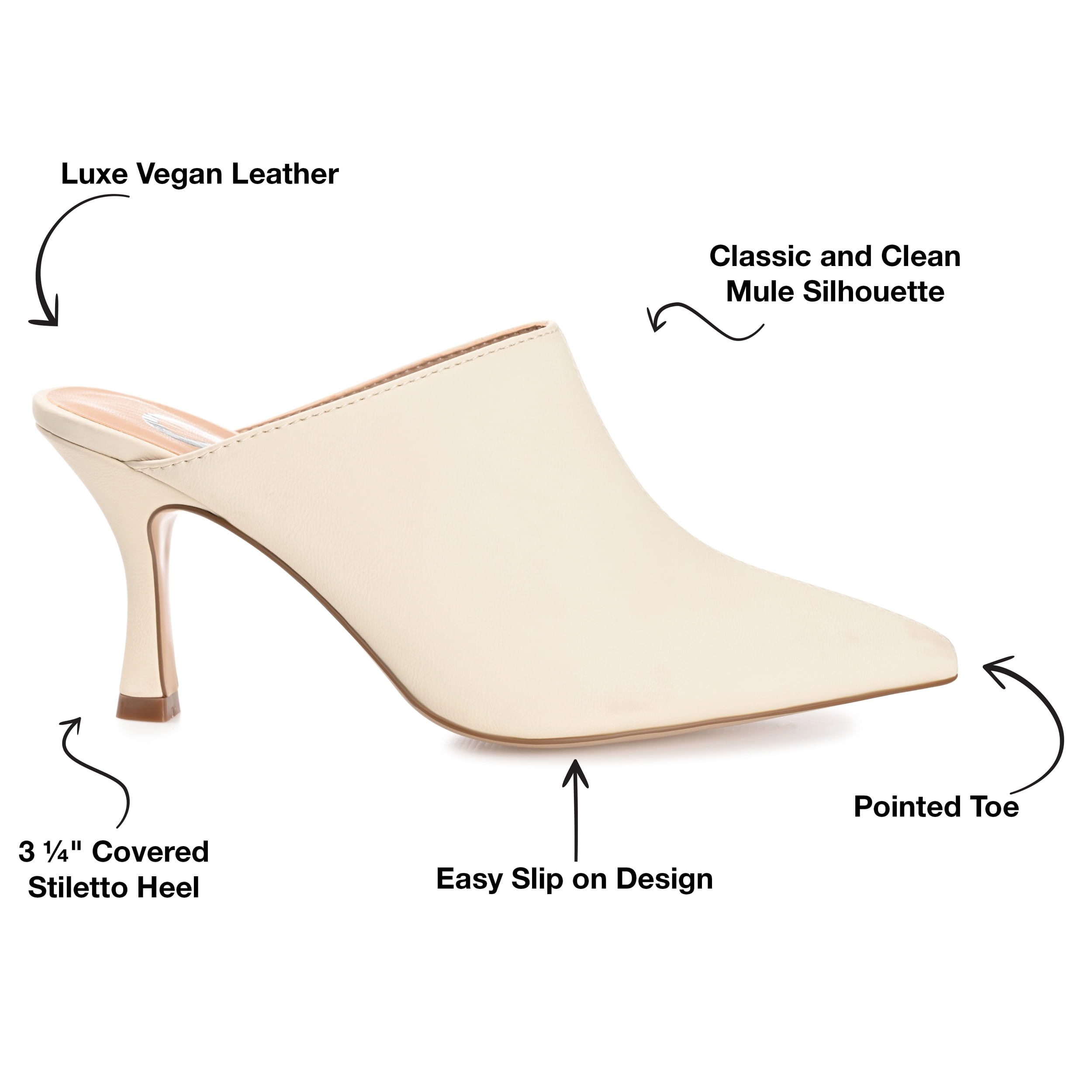 Journee Womens Shiyza Mules High Stiletto Pointed Toe Pumps