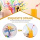 thumbnail image 2 of 300pcs Disposable Party Drink Straws Juice Straws Plastic Drinking Straws for Party, 2 of 3