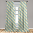 thumbnail image 5 of Ambesonne Shabby Flora Curtains, Bold Thin Stripes, Pair of 28"x84", Almond Green Apricot, 5 of 5