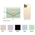 thumbnail image 3 of MINKUROW Cute Bow Wallet Bi-folded Small Wallet Cash Pocket Card Holder ID Window Purse for Women Girls GREEN, 3 of 5