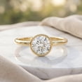 thumbnail image 3 of Rosec Jewels IGI Certified Lab Grown Diamond Engagement Ring - E-VS1 Quality - Bezel Set Diamond Solitaire Ring for Women, 14K Yellow Gold, US 9.50, 3 of 8