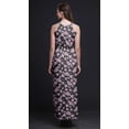 thumbnail image 3 of Bimba Floral Ladies Crew Neck Waist String Print Maxi Dress with Side Slits Summer Wear-XX-Large, 3 of 6