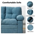 thumbnail image 3 of Pemberley Row Linen Blue 3-Piece Recliner Sofa Set Adjustable, 3 of 8