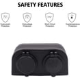 thumbnail image 4 of Two Hole Tent Type Panel 4.2a Dual USB Charger + 12V/24V Cigarette Lighter Socket for Car Motorcycle Boat Marine ATV RV, 4 of 7