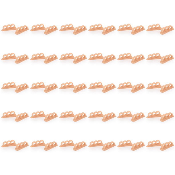 Almohadillas Separadoras Elásticas para Dedos Del Pie en Alisador Hallux Valgus (Beige) 2 Uds.