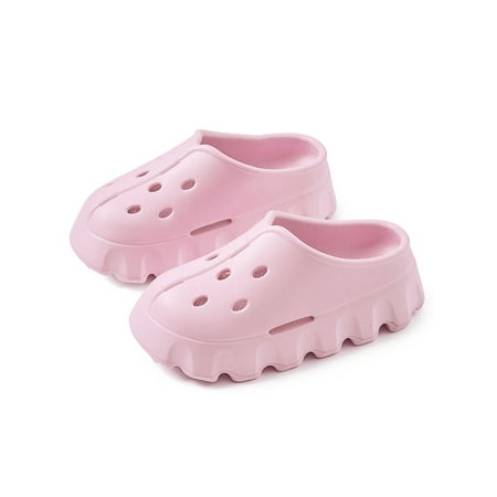 

Ymiytan Ladies Beach Shoes Slip On Slippers Hollow Out Clogs Casual Fashion Non-slip Quick Dry Slides Pink 8.5-9