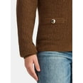 thumbnail image 5 of Time and Tru Women's V Neck Button Front Boucle Cardigan Sweater with Long Sleeves, Mid-weight, Sizes XS-XXXL, 5 of 6